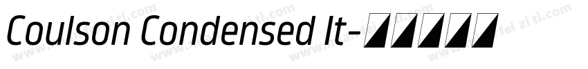 Coulson Condensed It字体转换